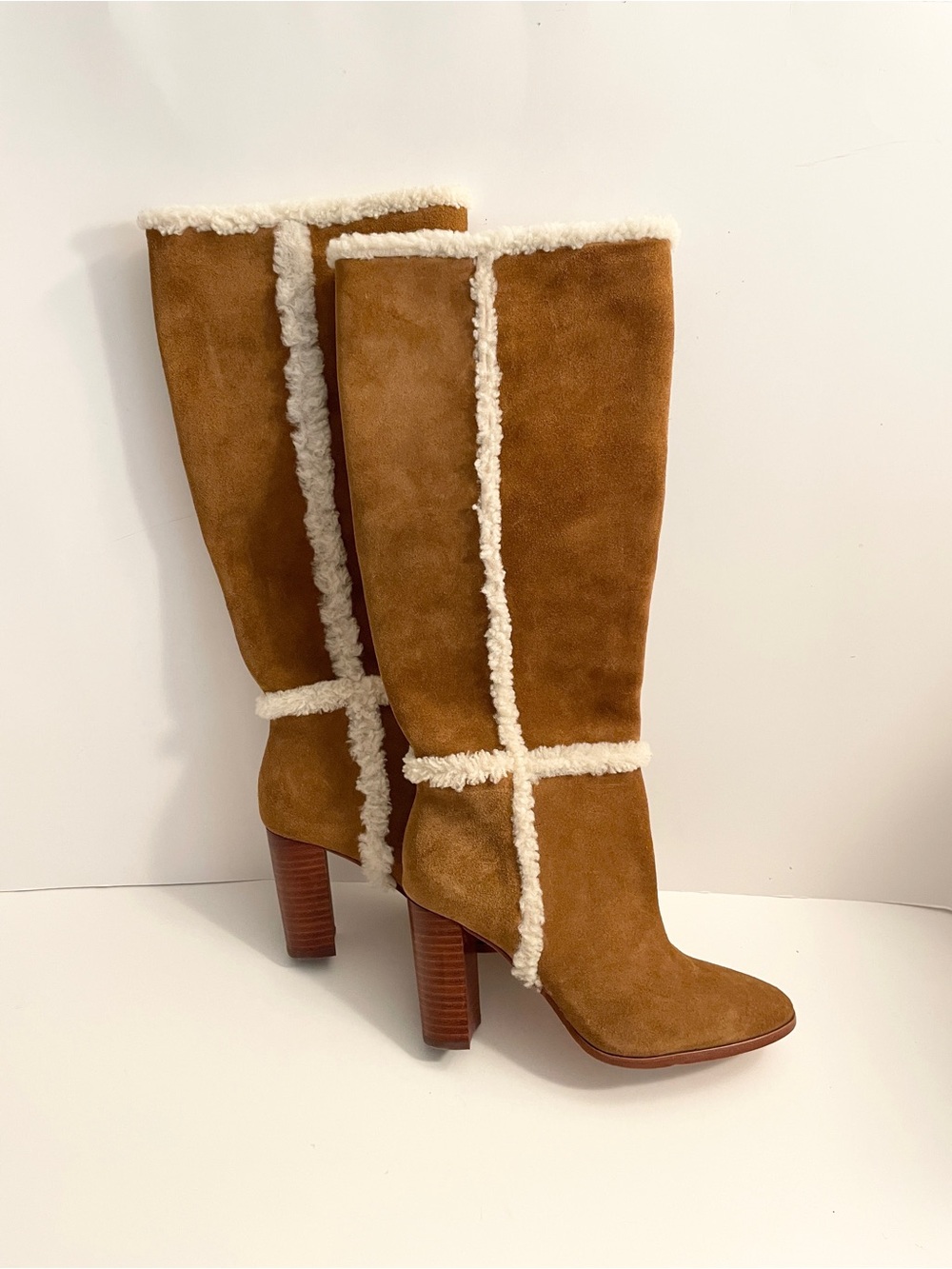 Lauren Ralph Lauren Aubri Suede Spill-Seam Boots Size 6